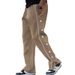 Europe, America 2025 Autumn New Men's Leisure Sports Straight-breasted Pants Trend Ruffian Handsome Line Color Split Casual_viptrois.com
