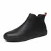 European Warm Series 2025 New Men's Short Genuine Leather Martin With Fleece Lining Warm Slip-On Fashion Boots For Autumn And Winter_viptrois.com