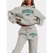 Women's Oversized Hoodie Set - Trendy Streetwear Pullover & Pants With Graphic Print_viptrois.com