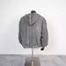 Men's Zip-Up Hoodie Streetwear Pullover Short Jacket With Metal Decor - Casual Oversized Fit For Urban Fashion (Gray)_viptrois.com