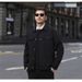 Men's Solid Color Corduroy Jacket Spring Autumn American Style Workwear Collared Black Khaki Gray Full Sleeve Machine Washable_viptrois.com