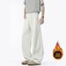 Men's American Style Heavyweight Deconstructed Curved Blade Sweatpants Winter Retro Solid Color Loose Wide Leg Casual Sports Pants_viptrois.com