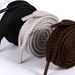 New Black And White Beige Rope Single Layer Flat Hat Rope Trouser Belt Widened Polyester Cotton Shoelaces Sports Shoe Laces_viptrois.com