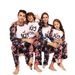 Christmas Letters Snowflake Stars Christmas Family suit printed homewear pajamas_viptrois.com