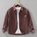 New Workwear Long Sleeved Shirt For Men, Fashionable And Versatile, Artistic And Casual Loose Top_viptrois.com
