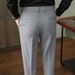 Men’s Herringbone Wool-Blend Dress Pants – Slim Fit Business Casual Trousers (Stretch Comfort, All-Season Versatility)_viptrois.com