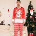 Christmas family set cartoon Snowflake deer Christmas family set printed homewear pajamas_viptrois.com