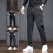 Men's Clothing Men's autumn thin six pocket denim jacquard high elastic trend fashion ultra thin trousers men's breathable breeches_viptrois.com
