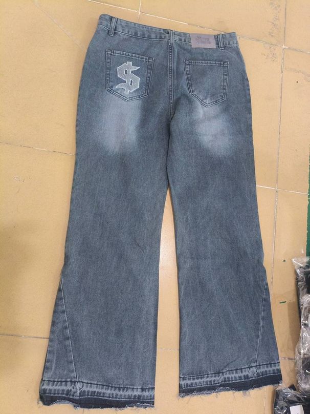 Men's Clothing Fashion New Lazy Autumn And Winter Snow Mountain Version High Ounce Gradient Lightning Jeans Ins Japanese Trend Ice Blue_viptrois.com