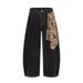 Men's Clothing Retro Machete Design Jeans Men And Women Trendy Brand Wide Leg Loose Cleanfit Pants Summer_viptrois.com