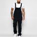 Men's Clothing Fashion Men's Strappy Denim Rompers Ripped Jeans Trousers_viptrois.com