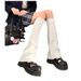Long Striped Gloves New Autumn And Winter Wool Sleeves Men And Women Medium Length Knitted Warm Fingerless Sleeves_viptrois.com