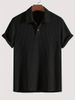 Men's Polo With Turn-down Collar, Argyle Knit, Casual Loose Short Sleeve Shirt_viptrois.com