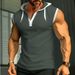 Men's Sleeveless Hooded Vest T-Shirt - Lightweight Summer Casual Top For Sports & Streetwear (6 Colors, S-XXXL)_viptrois.com