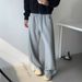 Men's Clothing Autumn And Winter Plus Velvet Trend Straight Machete Casual Pants For Men And Women Loose Harem Banana Trousers Versatile Sweatpants_viptrois.com