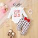 Kids’ Clothing New Products Baby Girl Long Sleeved Printed Tights And Printed Heart Shaped Pants Set_viptrois.com