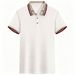 Men's Clothing Golf Preferred Summer Men's New Lapel Short Sleeved Solid Color Letter Printing Slim Fit Fashion Trend_viptrois.com