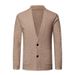 Men's Knit Cardigan Sweater - Slim Fit V-Neck Long Sleeve Pullover For Casual Wear (Gray, Black, Burgundy, Camel)_viptrois.com