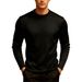 Men's Long Sleeve T-Shirt – Streetwear Style, Slim Fit, Polyester Blend, Breathable & Comfortable, Striped Casual Tee_viptrois.com