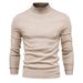 Autumn/Winter Men's New Bottom Slim Fit High Neck Casual Knitted Sweater_viptrois.com