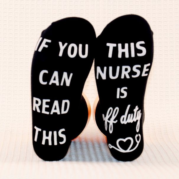 Mid-tube socks all cotton socks sole letter non-slip adhesive floor socks_viptrois.com