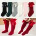 Toddler Girls Clothing Baby Big Bow Dress Girl Student Princess Socks Long Loose Socks_viptrois.com