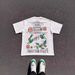 Heavyweight Pure Cotton Oversized T-Shirt 250g Short Sleeved Art Print for Couples And Men Y2K Style Loose Fit_viptrois.com
