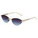 Borderless Metal Kajia Cat Eye Sunglasses – Metal Rivet Detail For Men & Women Fashion Trends Hot-selling_viptrois.com
