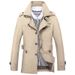 Men's Clothing Men's Casual Windbreaker Mid-length Men's Coat_viptrois.com