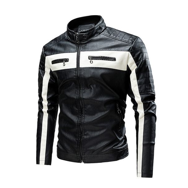 Autumn And Winter Large Size Men's Jacket Casual Leather Jacket Men's Large Size Jacket Leather Jacket_viptrois.com