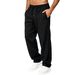 Men's Waffle Knit Loose Fitting Casual Pants Drawstring Straight Leg Trousers Multi Color Versatile Sports Sweatpants Spring Summer Style_viptrois.com