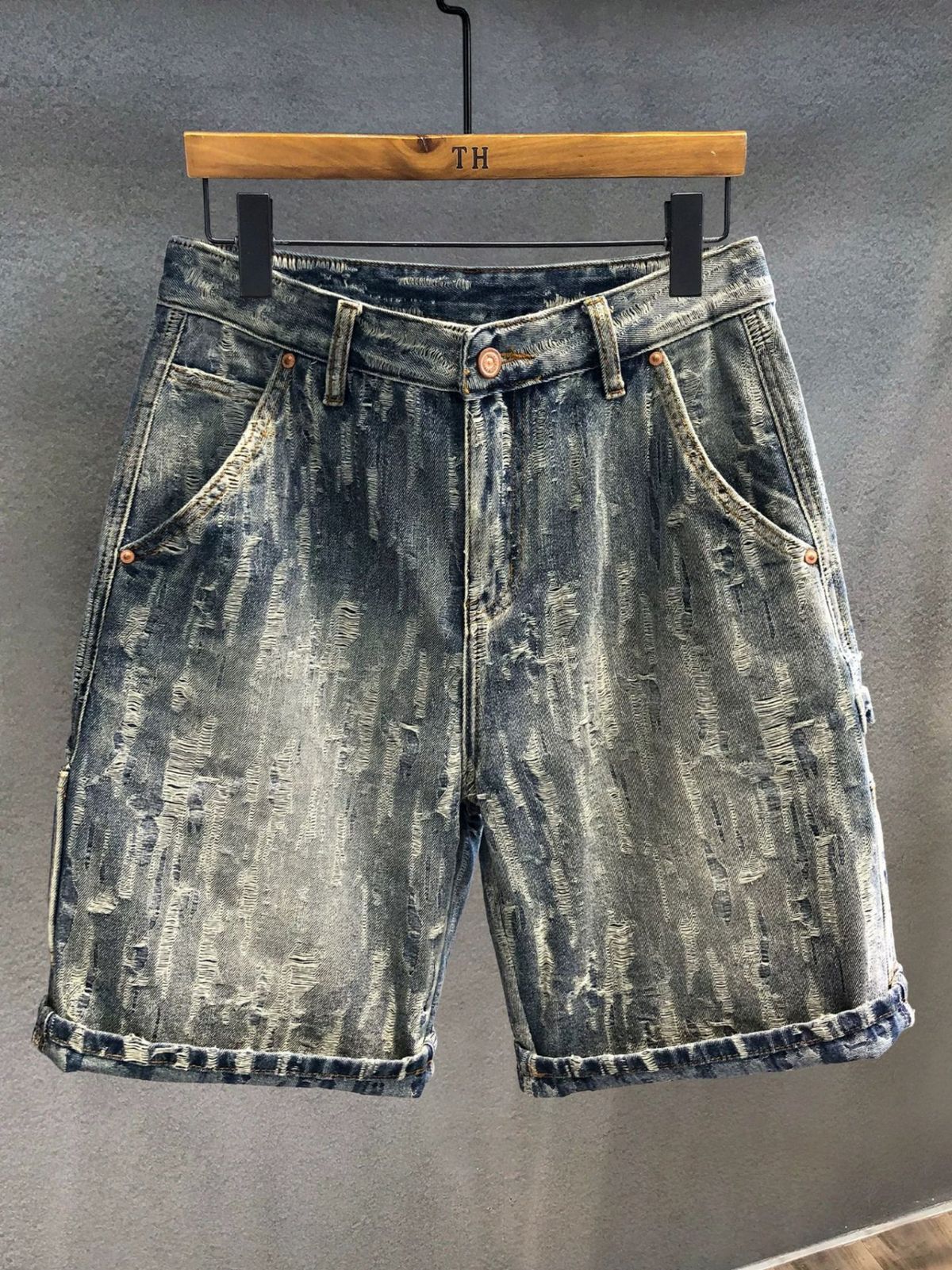 Men's Clothing New High End Design Jacquard Light Colored Men's Mid Length Pants For Outer Wear Thin Style_viptrois.com