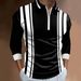 New Men'S Classic Striped Polo Shirt Long Sleeve Spring_viptrois.com