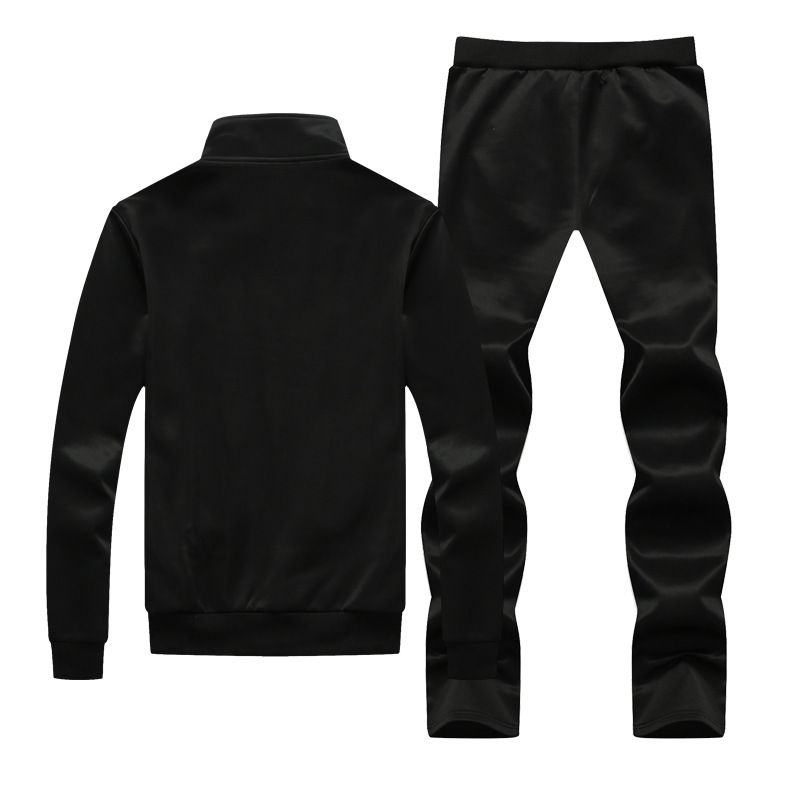 Men's Embroidered Stand Collar Sweatshirt, Slim-Fit Long Sleeve Zip-Up Hoodie For Casual & Sporty Look – M-8XL Sizes_viptrois.com