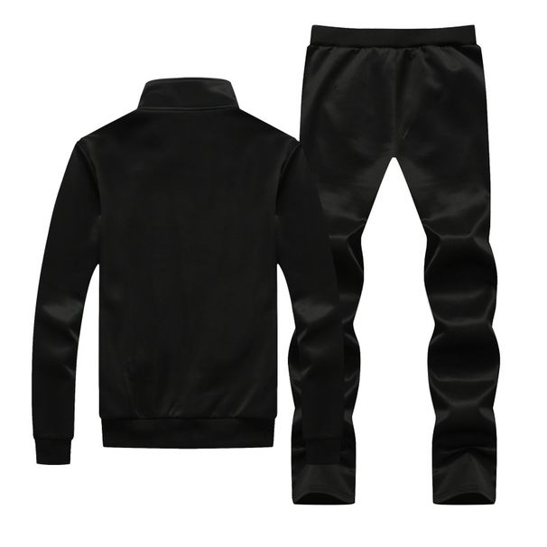 Men's Embroidered Stand Collar Sweatshirt, Slim-Fit Long Sleeve Zip-Up Hoodie For Casual & Sporty Look – M-8XL Sizes_viptrois.com