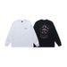 American-style Letter Digital Direct-print T-shirt, Unisex Trendy High Street Black Long-sleeve T-shirt_viptrois.com