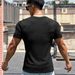 Men's Snake Print Fitness T-Shirt - Breathable Polyester Round Neck Tee For Gym & Streetwear (White/Grey/Khaki/Black/Blue/Matcha, M-3XL)_viptrois.com