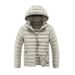 Light Ribs Cotton Coat Men's Winter Solid Color Slim Fit Detachable Hood Thickened Hooded Top Jacket Men_viptrois.com
