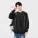 American High Street Deconstruction Reflective Strip Round Neck Hoodie Men's Spring And Autumn Trendy Brand Suede Loose_viptrois.com