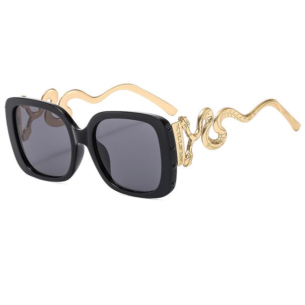 2025 New Double-Headed Snake British Gothic Dark Sunscreen Sunglasses UV Protection Sunshade Glasses_viptrois.com
