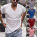 2025 Fashion Solid Color Men's Crew Neck Short Sleeve Top Spring New Casual Commuter Slim Fit Sports T-Shirt_viptrois.com