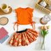 Girls' T-shirt Skirt Set Baby Casual Sweet Fresh Floral Bloom Mini Dress Children's Clothing Ensemble_viptrois.com