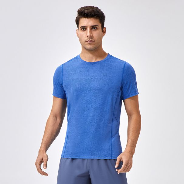 Men's Clothing Men's Summer Breathable Sports Running T Shirt Slim Round Neck Outdoor Training Quick Drying Clothes Short Sleeved_viptrois.com