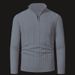 Loom Cross-Border Autumn Winter Stand Collar Half-Zip Knit European American Casual Men's Trendy Base Layer Sweater_viptrois.com