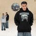 Fashion Fleece-lined 430g Fist Ring Print Hoodie, Loose Casual American Style Sweatshirt For Couples_viptrois.com