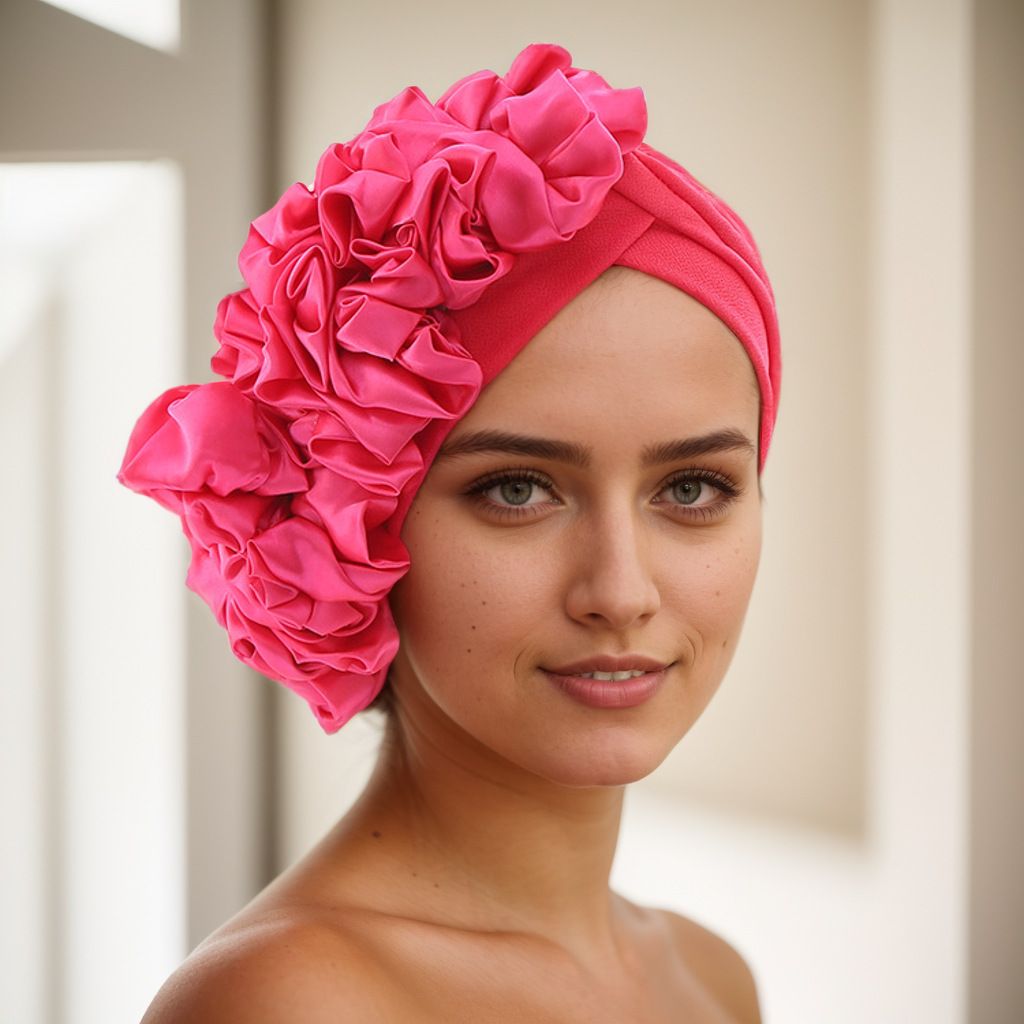 New Side Large Flower African Hat Indian Hat Muslim Baotou Hat_viptrois.com