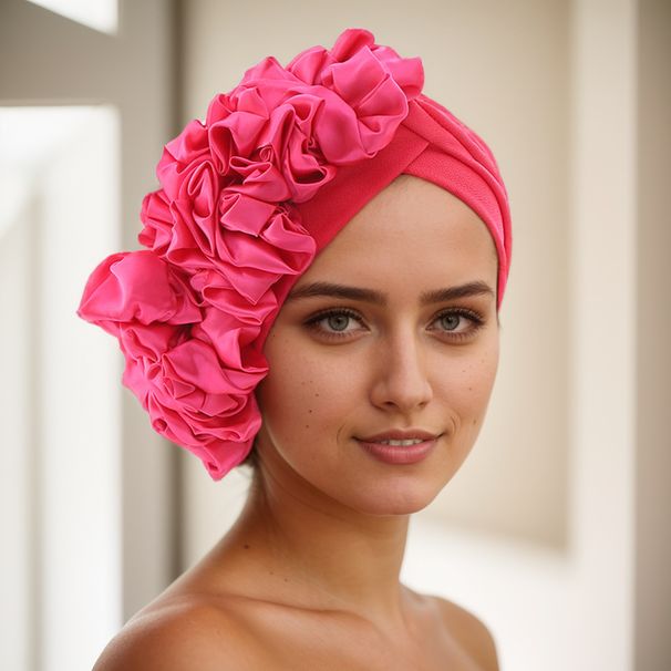 New Side Large Flower African Hat Indian Hat Muslim Baotou Hat_viptrois.com