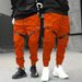 Men's Trendy Versatile Thin Work Pants European Size Spring Autumn Casual Multi Pocket Jogger_viptrois.com
