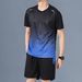 Men's Clothing Sports Suit Men's Quick Drying Clothes Ice Silk Vest Shorts Running Summer Training Fitness Ball Clothes_viptrois.com