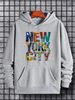 Men's Autumn And Winter Casual Fashion Loose Hooded Sweatshirt New York Letter Printed Warm Long Sleeved Pullover_viptrois.com